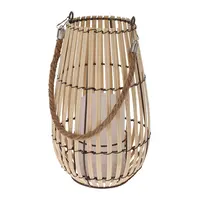 Koopman HANGENDE LED-LAMP BAMBOO CAGE AF5300170 H&S