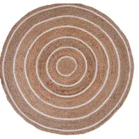 Koopman Jute vloerkleed rond bruin 90 cm naturel