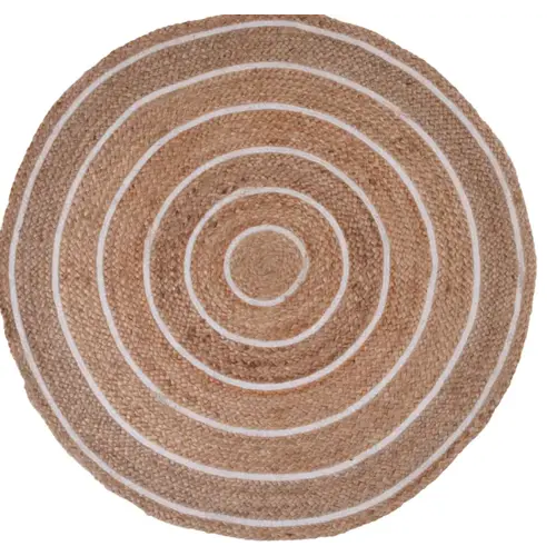 Koopman Jute vloerkleed rond bruin 90 cm naturel