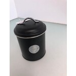 Koopman 3 stuks Biscuits doos / voorraadblik - zwart