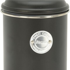 Koopman 3 stuks Biscuits doos / voorraadblik - zwart