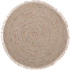 Koopman Gevlochten rond vloerkleed riet/rotan Ø 80 cm - natuurlijk