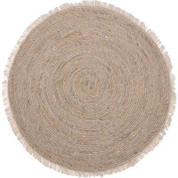 Koopman Gevlochten rond vloerkleed riet/rotan Ø 80 cm - natuurlijk