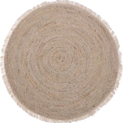 Koopman Gevlochten rond vloerkleed riet/rotan Ø 80 cm - natuurlijk