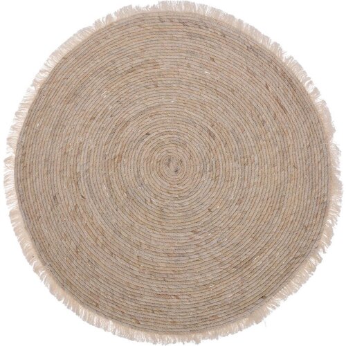 HuisenBed Gevlochten rond vloerkleed riet/rotan Ø 80 cm - natuurlijk