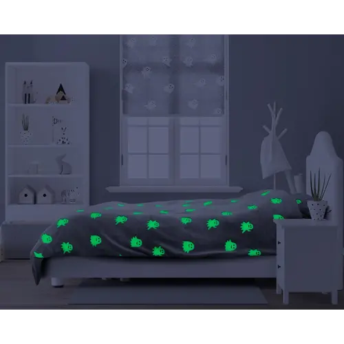 Sleeptime Dekbedovertrek Glow in the dark Spooky Grey 140 x 200/220