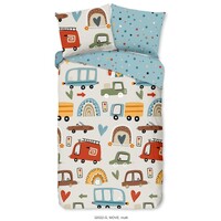 Good morning Dekbedovertrek Move Kids nr.32022 multi 100% katoen