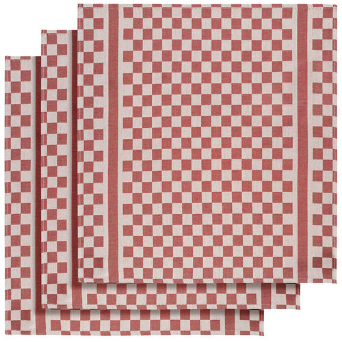 De Witte Lietaer De Witte Lietaer Theedoek, Groom-A Red - 3 stuks - 65 x 70 cm - Katoen