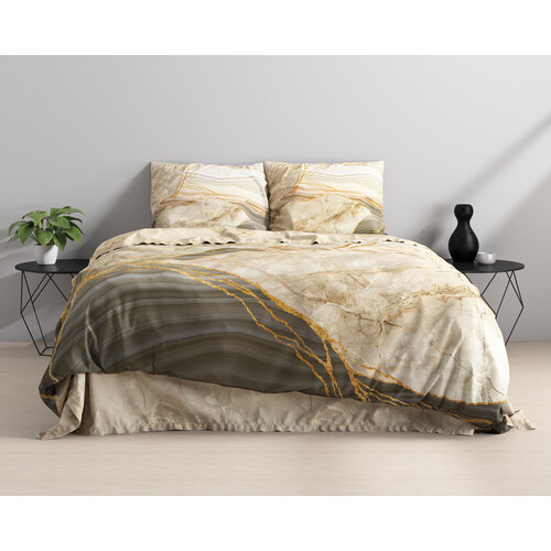 Sleeptime Dekbedovertrek Botticino Taupe - Katoen satijn