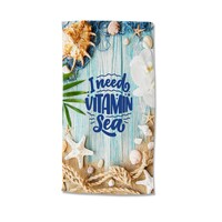 Good morning Strandlaken 100x180 poly velours nr.10066 blauw