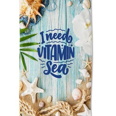 Good morning Strandlaken 100x180 poly velours nr.10066 blauw