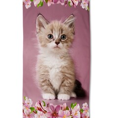 Good morning Strandlaken 75x150 poly velours kids nr.31005 pink