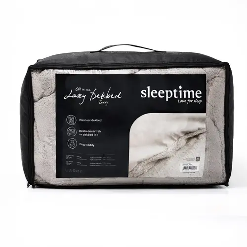 Sleeptime Dekbed - Lazy Teddy Taupe