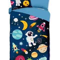 Pure Dekbedovertrek Planets microfiber kids nr.32073 multi