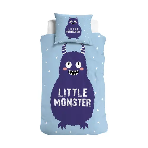 Dreamhouse Dekbedovertrek kids Little Monster Blauw 140 x 220