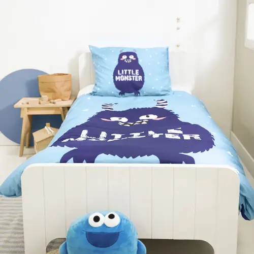 Dreamhouse Dekbedovertrek kids Little Monster Blauw 140 x 220