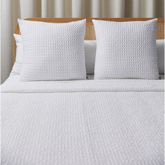 Torres Novas 1845 Kussensloop Wafel, Wit - 50 x 50 cm - Katoen