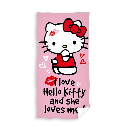 Hello Kitty Strandlaken Love - 70 x 140 cm - Katoen