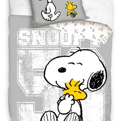Snoopy Dekbedovertrek, Friends - Eenpersoons - 140 x 200 cm - Katoen