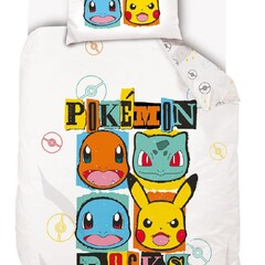 Pokemon Dekbedovertrek, Rocks - Eenpersoons - 140 x 200 cm - Katoen