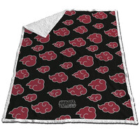 Naruto Fleeceplaid, Red Cloud - 130 x 170 cm - Sherpa Fleece