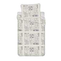 Sweet Home Dekbedovertrek Home Sweet Home - Eenpersoons - 140 x 200 cm  - Teddy Fleece