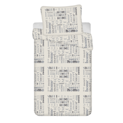 Sweet Home Dekbedovertrek Home Sweet Home - Eenpersoons - 140 x 200 cm  - Teddy Fleece