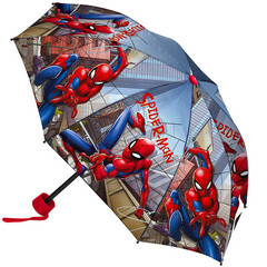 Spiderman Paraplu, City - Ø 90 x 24/55 cm - Polyester
