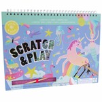 Floss & Rock Scratch and Play Tekenboek, Fantasy - 26.5 x 20.5 x 1.5cm - Multi