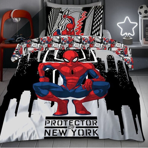 Spiderman Dekbedovertrek Protector - Lits Jumeaux - 240 x 220 cm - Polycotton