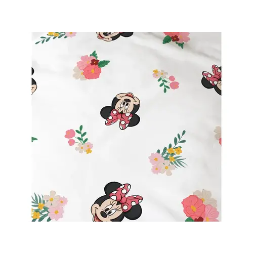 Disney Minnie Mouse Dekbedovertrek Flower - Eenpersoons - 140 x 200 cm - Katoen