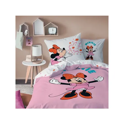 Disney Minnie Mouse Dekbedovertrek Happy - Eenpersoons - 140 x 200 cm - Katoen