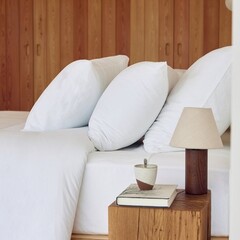 Torres Novas 1845 Dekbedovertrek Wit - (zonder slopen) - Gewassen Katoen