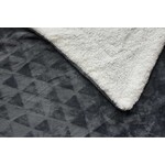 Sweet Home Sherpa Fleece plaid, Donkergrijs - 150 x 200 cm - Polyester