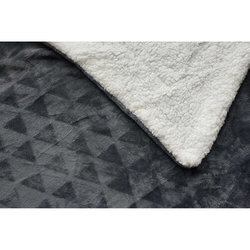 Sweet Home Sherpa Fleece plaid, Donkergrijs - 150 x 200 cm - Polyester