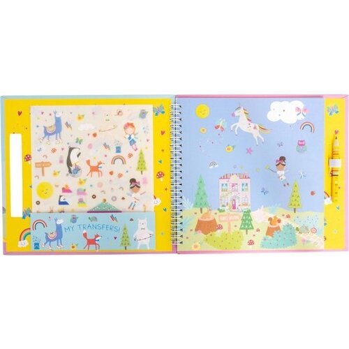 Floss & Rock Transfer Speel/Tekenboek, Rainbow Fairy - 24 x 21 x 0.8cm - Multi