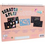 Floss & Rock Scratch and Play Tekenboek, Fantasy - 26.5 x 20.5 x 1.5cm - Multi