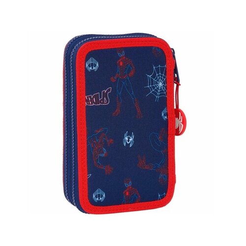 Spiderman Gevuld Etui, Neon - 28 st. - 19,5 x 12,5 x 4 cm - Polyester