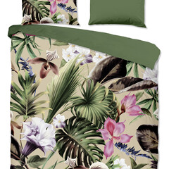 Good morning Dekbedovertrek Irze nr.33015 groen - 100% katoen