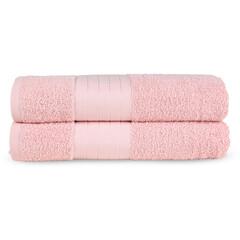 Good morning 2 stuks handdoeken 70x140 set nr.1000 soft-pink
