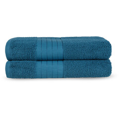 Good morning 2 stuks handdoeken 70x140 set nr.1000 petrol