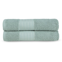 Good morning 2 stuks handdoeken 70x140 set nr.1000 sage