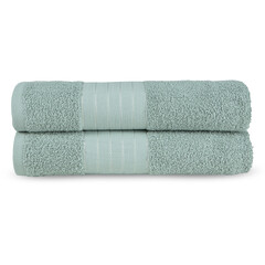 Good morning 2 stuks handdoeken 70x140 set nr.1000 sage