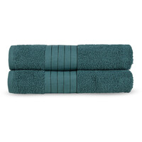 Good morning 2 stuks handdoeken 70x140 set nr.1000 d.groen