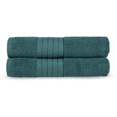 Good morning 2 stuks handdoeken 70x140 set nr.1000 d.groen