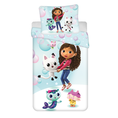 Gabby's poppenhuis dekbedovertrek Bubbles - 140 x 200 cm / 70 x 90 cm - Polyester