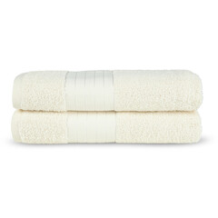 Good morning 2 stuks handdoeken 70x140 set nr.1000 cream