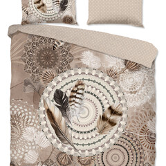 HIP Dekbedovertrek Ringhda flanel nr.30998 taupe