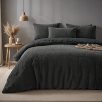 Sleeptime Dekbedovertrek Check Teddy Antraciet