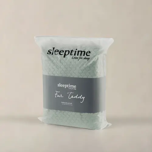 Sleeptime Dekbedovertrek Fur Teddy Groen